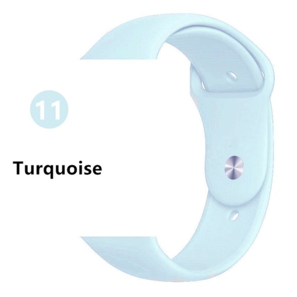 NEW BAND Turquois Sport Silicone For Apple Watch - Picture 2 of 4